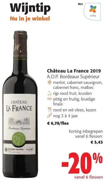 Colruyt Château La France 2019 aanbieding