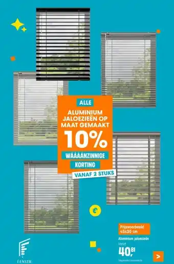 Kwantum ALUMINIUM JALOEZIEEN OP MAAT GEMAAKT aanbieding