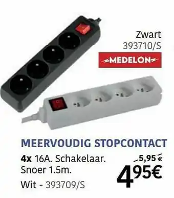 Meervoudig stopcontact wit