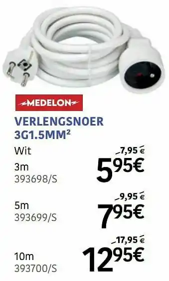 Verlengsnoer wit