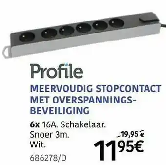 HandyHome Meervoudig stopcontact met overspanningsbeveiliging aanbieding