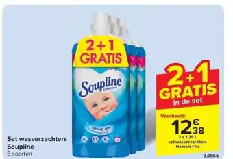 Carrefour Set wasverzachters Soupline aanbieding