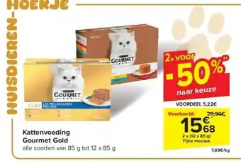 Carrefour Kattenvoeding Gourmet Gold aanbieding