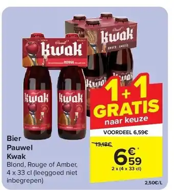 Carrefour Bier Pauwel Kwak aanbieding