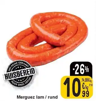 Cora Merguez lam / rund aanbieding