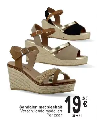 Cora Sandalen met sleehak aanbieding