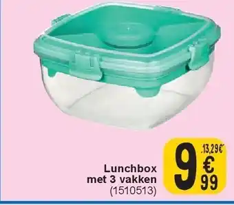 Cora Lunchbox met 3 vakken aanbieding