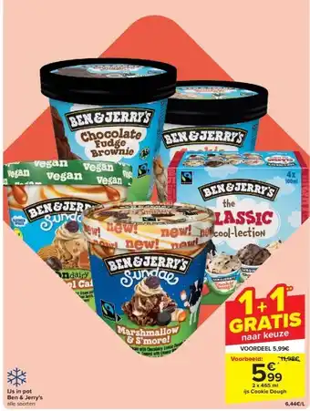 Carrefour IJs in pot Ben & Jerry’s aanbieding