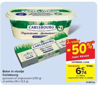 Carrefour Boter in vlootje Carlsbourg aanbieding