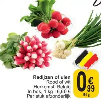 Cora Radijzen of uien 150g aanbieding