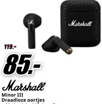 MediaMarkt Marshall Minor III Draadloze oortjes aanbieding