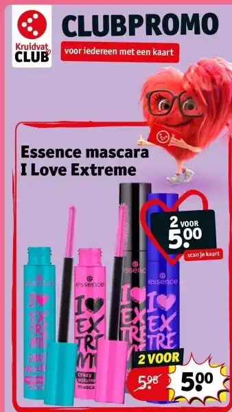 Kruidvat Essence mascara I Love Extreme aanbieding