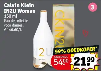 Kruidvat Calvin Klein IN2U Woman aanbieding