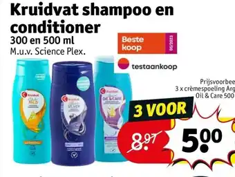 Kruidvat Kruidvat shampoo en conditioner aanbieding