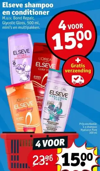 Kruidvat Elseve shampoo en conditioner aanbieding