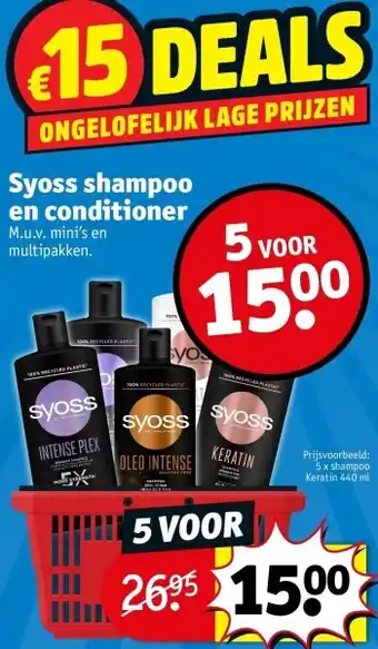 Kruidvat Syoss shampoo en conditioner aanbieding