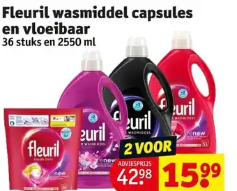 Kruidvat Fleuril wasmiddel capsules en vloeibaar aanbieding