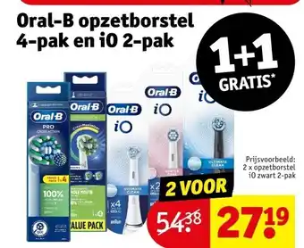 Kruidvat Oral-B opzetborstel 4-pak en iO 2-pak aanbieding