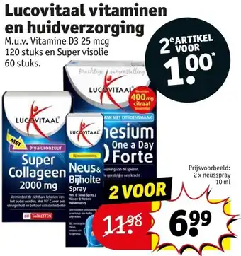 Kruidvat Lucovitaal vitaminen en huidverzorging aanbieding