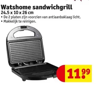 Kruidvat Watshome sandwichgrill aanbieding