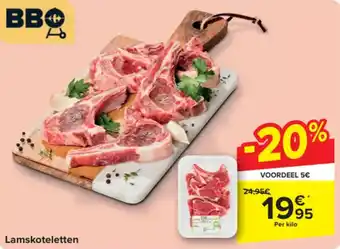 Carrefour Lamskoteletten aanbieding