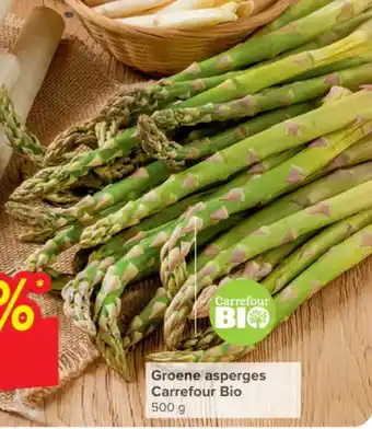 Carrefour Groene asperges 500g aanbieding