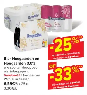 Carrefour Bier Hoegaarden en Hoegaarden 0,0% aanbieding