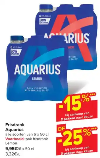 Carrefour Aquarius Frisdrank aanbieding