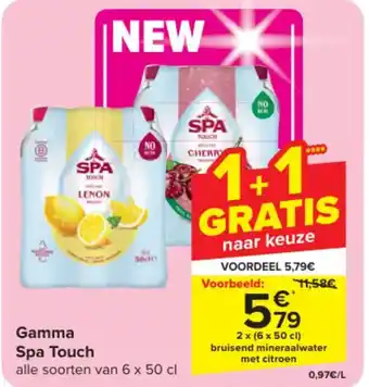 Carrefour Spa Touch Gamma 2x (6 x 50 cl) aanbieding