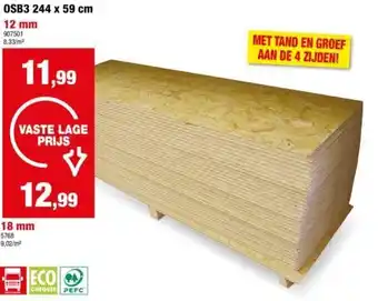 Hubo OSB3 244 x 59 cm aanbieding