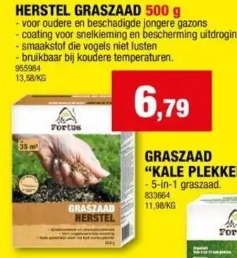 Hubo HERSTEL GRASZAAD 500 g aanbieding