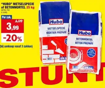 Hubo METSELSPECIE of BETONMORTEL 25 kg aanbieding