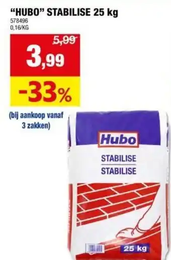 Hubo STABILISE 25 kg aanbieding