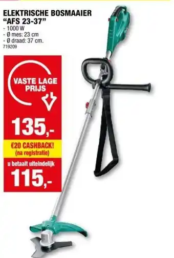Hubo ELEKTRISCHE BOSMAAIER AFS 23-37 aanbieding