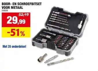 BOOR- EN SCHROEFBITSET VOOR METAAL