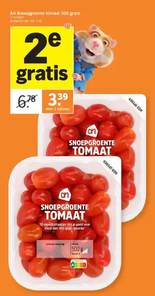 Albert Heijn AH Snoepgroente tomaat 500 gram aanbieding