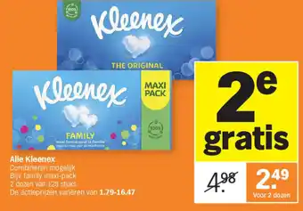 Albert Heijn Alle Kleenex aanbieding