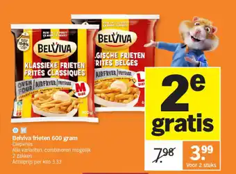 Albert Heijn Belviva frieten 600 gram aanbieding