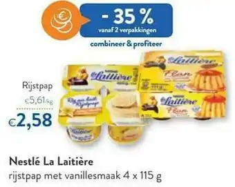Nestlé la laitière rijstpap met vanillesmaak