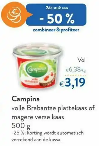 OKay Campina volle brabantse plattekaas aanbieding