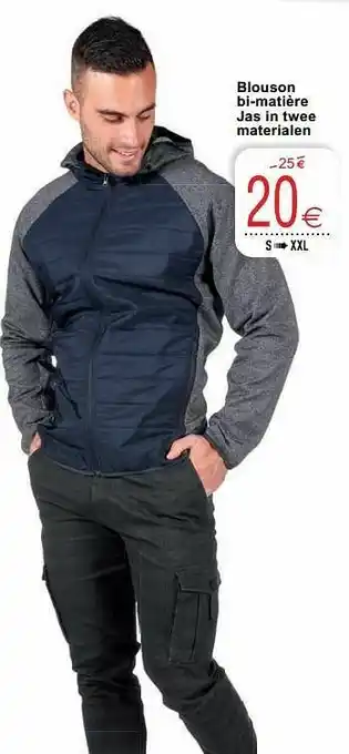 Cora Blouson bi-matière jas in twee materialen aanbieding