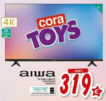 Cora Aiwa tv led - led-tv led433uhd aanbieding