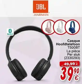 Cora Jbl casque hoofdtelefoon t500bt aanbieding