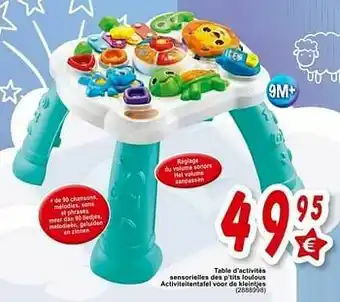 Cora Table d’activités sensorielles des p’tits loulous activiteitentafel voor de kleintjes aanbieding