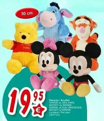 Cora Peluche - knuffel winnie ou ses amis mickey ou minnie winnie of zijn vriendjes mickey of minnie aanbieding