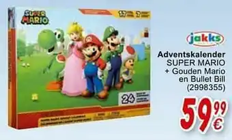 Cora Adventskalender super mario + gouden mario en bullet bill aanbieding