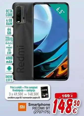 Cora Xiaomi smartphone redmi 9t aanbieding