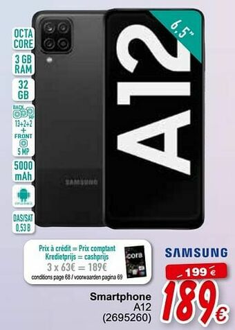 Cora Samsung smartphone a12 aanbieding