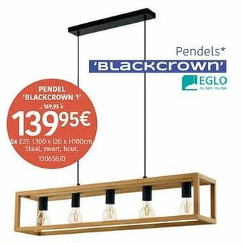 HandyHome Pendel blackcrown 1 aanbieding