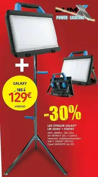 Lumx led straler galaxy lm 32245 + statief